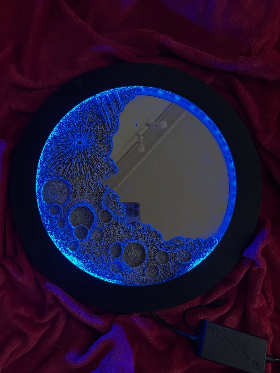 Crescent Moon Mirror - Blue